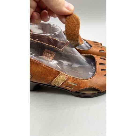 Merrell Evera Chase Tan Leather 3'' Heel Slingback Cycling Sandal J58052 Size 9 - Picture 3 of 14